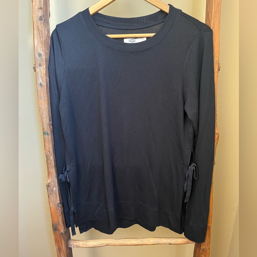 UGG Women's Quincy Shirt Side Ties Black Size Small & Medium